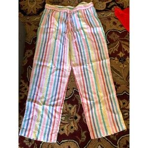 Charter Club 100 P Linen Pants Sz L Nwot